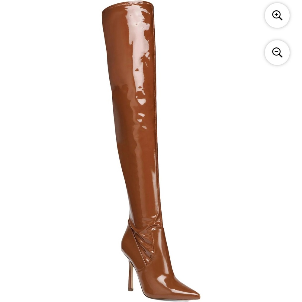 Steve Madden Glossy Tan Over-the-Knee Boots